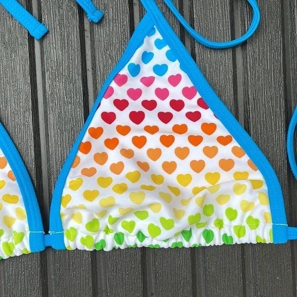 Inmocean - Rainbow Hearts Bikini Top - XL - Picture 5 of 13